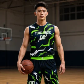 Custom Neon Green Basketball Jersey & Shorts Set